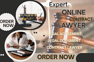 draft review legal document research legal notice demand letter as online lawyer