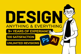 any graphic design, banner flyer by using adobe illustrator and photoshop