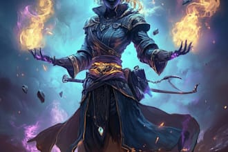 draw dnd character art illustration or game character art