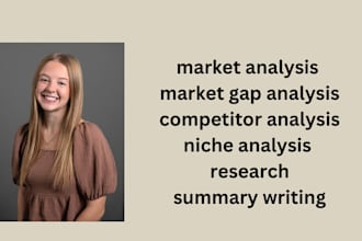 do comprehensive market research, competitor analysis and market niche research