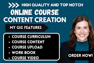 create online course creation course content course curriculum training course