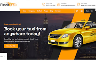 design chauffeur website limousine website taxi booking website