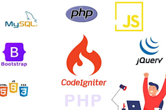develop, customize and fix php, laravel, codeigniter, HTML, javascript, mysql