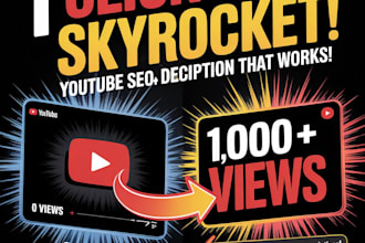 write SEO youtube titles and description
