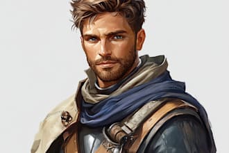 draw dnd character art and dnd character art