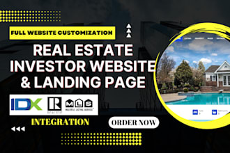 build a real estate investor landing page or website