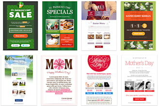 design mailchimp landing page and email template