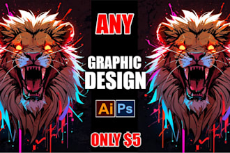 do graphics design, vector art, logo, fix ai images in photoshop or illustrator