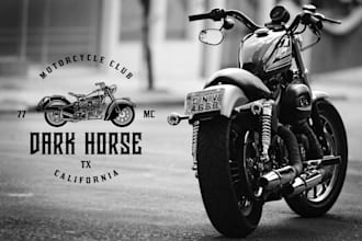 make custom skull biker motorcycle logo