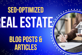 write SEO home improvement and real estate blogs and articles
