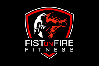 create minimalist yoga, gym, or fitness logo design for your business