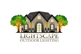 design minimal colorful landscape lighting logo