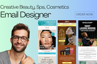email design beauty spa cosmetics figma to klaviyo flow automation email design