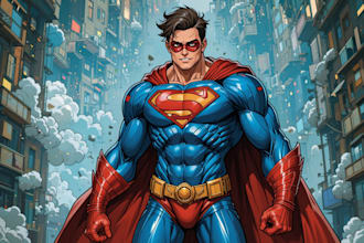 cartoon or comic superhero character design