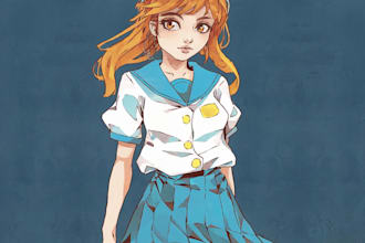 draw anime character or fan art illustration