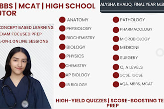 teach medical and mcat subjects