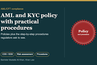 draft an aml and kyc policy for your crypto or fintech company