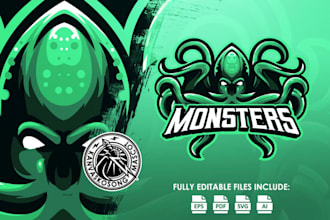 make high resolution mascot octopus logo