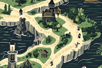 create your professional fantasy world, regional, city map