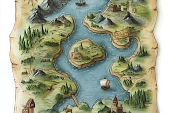 create a fantasy cartography map for you