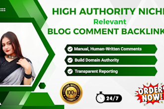 provide high authority niche relevant blog comment backlinks