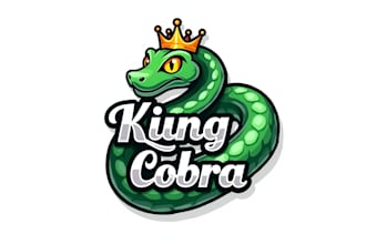 design outstanding king cobra mascot logo with express delivery