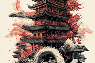 create a custom japanese style t shirt design, anime, jdm
