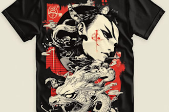 draw awesome japanese or anime streetwear style for t shirt