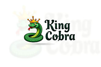 do king cobra head snake mascot logo with source file in 12 hours