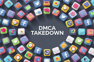 takedown remove delete instagram,fb,telegram,tiktok,reddit, shopify,under dmca