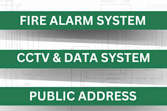 design elv, fire alarm, cctv, public address systems layouts
