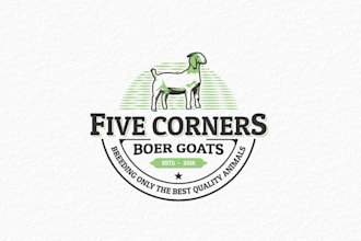 create a vintage custom goat agriculture farm logo design