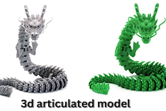 sculpt 3d bjd articulated model 3d doll flexi model 3d action figure 3d printing