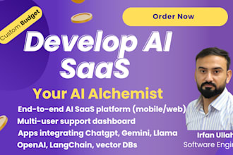 develop ai chatgpt mobile app or website ai saas app ai chatbot ai software