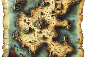 make fantasy map illustration for dnd