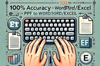 do fast typing, data entry, and convert PDF to word or excel
