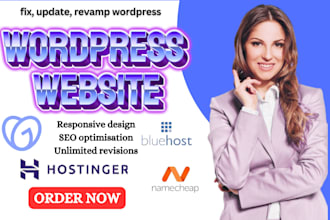 build hostinger website fix update wordpress godaddy cpanel namecheap bluehost