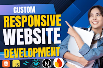 design or redesign responsive websites with react, next js