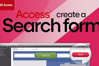 make search while typing option in database ms access