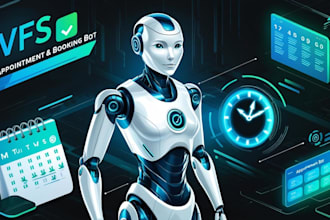 develop booking bot, vfs, appointment bot,   visa bot