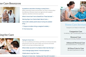 do website design for group homes and healthcare, policy and procedure, nemt