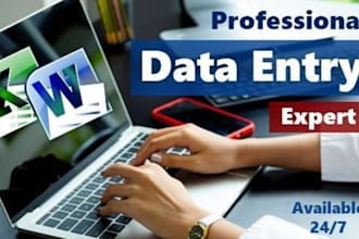 do data entry copy paste data scraping email leads pdf to excel data entry