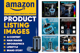 design amazon product listing images and a plus content