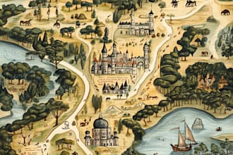 draw a professional top down fantasy map for you