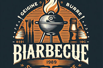 design modern gorgeous barbecue logo