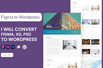 convert figma to wordpress, xd or psd to wordpress website using elementor