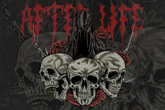 do illustration dark art style