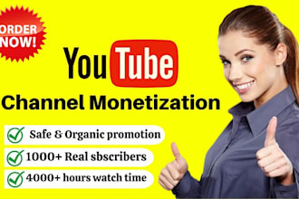 do 1k monetization approved subscriber in your youtube channel organically fast