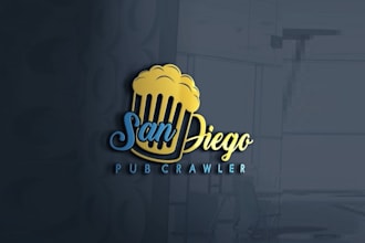design modernize fun pub crawl nightlife company log