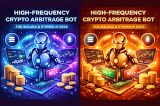 build hft bot for crypto arbitrage trading on solana, avax and ethereum bot